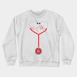 Heartbeat Stethoscope Crewneck Sweatshirt
